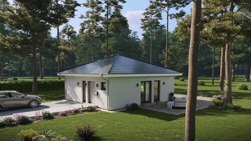 Ansicht Eingang/Terrasse - Bungalow mit 73,00 m² in Fensdorf zum Kaufen