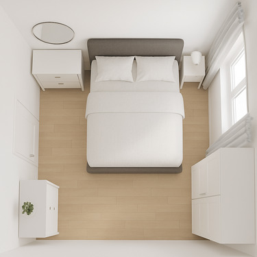 Schlafzimmer - Etagenwohnung mit 51,30 m² in Frankfurt am Main zum Kaufen