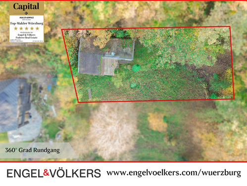 Vogelperspektive - Natur pur: Traumhaftes Grundstück mit gemütlichem Wochenendhaus am Waldrand