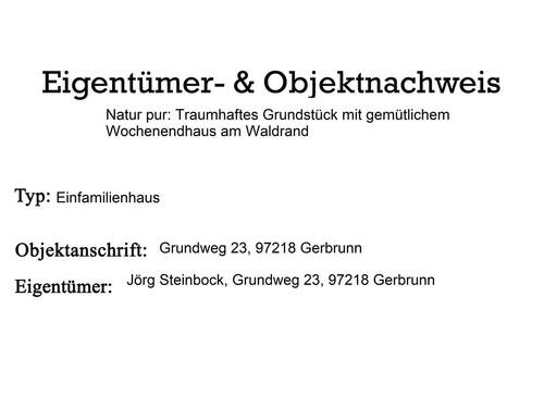 Eigentümernachweis - 