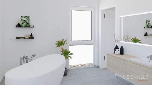 Badezimmer - 6 Zimmer Einfamilienhaus in Bornich