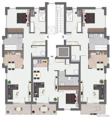 Dachgeschoss möbliert - 