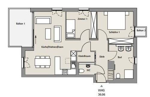 Wohnung 06 - 36 - 3 Zimmer Etagenwohnung zum Kaufen in Tübingen