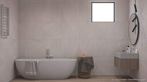 Visualisierung Badezimmer - Etagenwohnung mit 88,20 m&sup2; in Bruckmühl zum Kaufen
