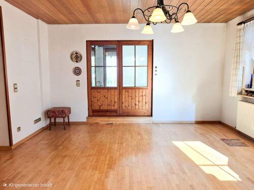 Wohnzimmer mit Wintergarten - 1 Zimmer Mehrfamilienhaus, Wohnhaus zum Kaufen in Esslingen