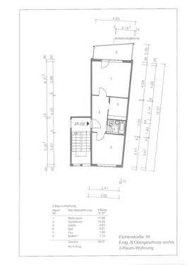 Eichenstraße 39 EG, 2-RWE vermaßt - 