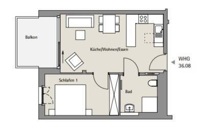Whg 08 -v36 - 2 Zimmer Etagenwohnung zum Kaufen in Tübingen