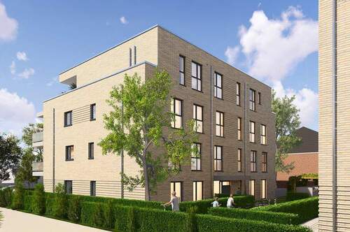 Monheim - Lindenstr - Haus A Eingangsseite - Etagenwohnung mit 84,50 m&sup2; in Monheim zum Kaufen