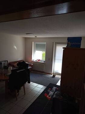 Wohn-/Ess- und Kochbereich mit Zugang zur Terrasse - 