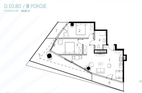 Bild 2 - 3 Zimmer Etagenwohnung zum Kaufen in Miedzyzdroje [Misdroy]