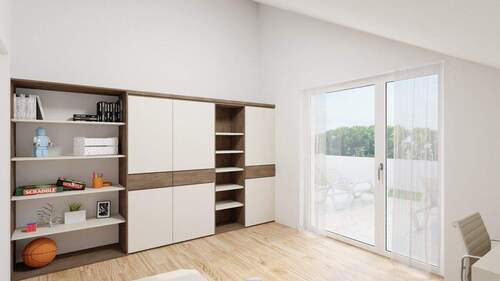 Visualisierung Whg 8 Büro Schrank - 