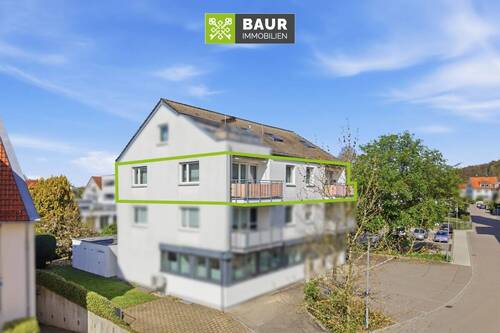 Luftbild - Zentrale Lage trifft großzügiges Wohnen - 5 Zimmer-Wohnung in Baienfurt