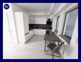 Koch- und Essbereich - Neues 1-Zimmer-Apartment, separater Koch- und Essbereich + Einbauküche + Duschbad + Aufzug