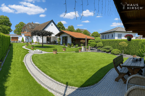 Garten - Exklusives Einfamilienhaus mit weitläufigem Garten und baureifem Bauland