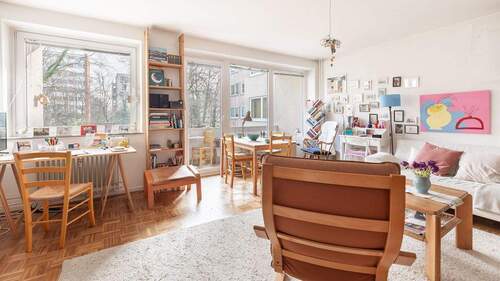 Wohnzimmer - Etagenwohnung mit 65,00 m&sup2; in Hamburg zum Kaufen