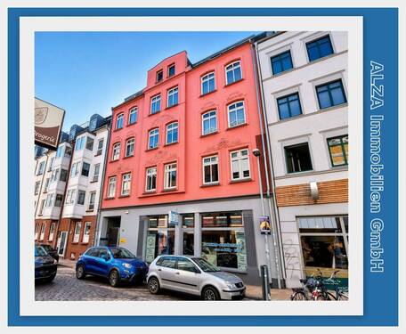 straßenseitige Fassade - Ladengeschäft im Zentrum von Schwerin geeignet für Anleger oder Selbstnutzer