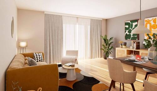 Wohnzimmer mit Essecke - 