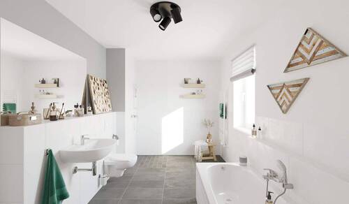 Ein weiteres Badezimmer, inklusive Badewanne - 