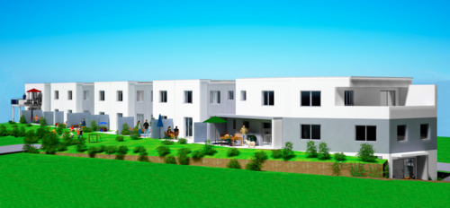 Süd-West-Ansicht - Reihenmittelhaus mit 136,00 m² in Gärtringen zum Kaufen