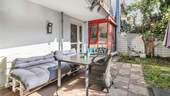 Terrasse 2 - Gepflegte 3-Zimmer-Wohnung mit Terrasse, Gartenanteil und TG-Doppelparker in Frankfurt-Sachsenhausen