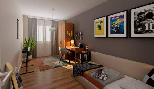 Drittes Zimmer als Büro - Etagenwohnung mit 89,00 m&sup2; in Berlin zum Kaufen
