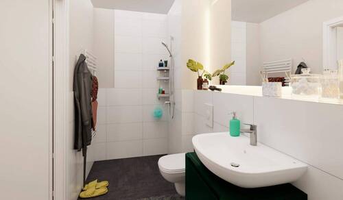 Badezimmer mit Dusche - 