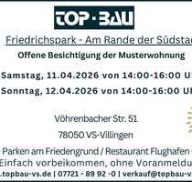 Friedrichspark Haus A5: Großer Balkon mit 17 m², Tageslichtbad, Gäste-WC, 1. und 3.OG, KfW 55! - Villingen-Schwenningen