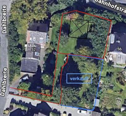 Grundstück.eingezeichnet.jpg - Mehrfamilienhaus, Wohnhaus mit 126,00 m&sup2; in Menden zum Kaufen