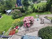 Gartenansicht von oben an Giebelseite - 