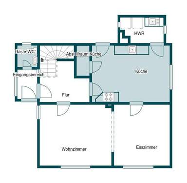 Erdgeschoss Haus 1 - 