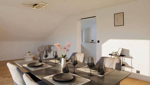 Wohn-/Essbereich - 4 Zimmer Etagenwohnung in Weissach