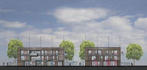 Ansicht Osten.jpg - Baugrundstück für Reihenhausbebauung 'Am Sandkamp'