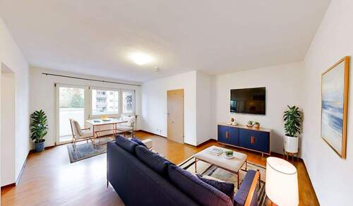 Wohnzimmer Einrichtungsbeispiel - 3 Zimmer Etagenwohnung zum Kaufen in Veitshöchheim