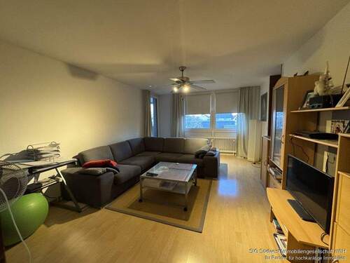 Wohnzimmer - Etagenwohnung mit 66,00 m² in Maximiliansau zum Kaufen