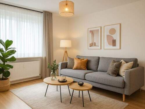 Visualisierung Wohnzimmer - 2 Zimmer Etagenwohnung in Haan