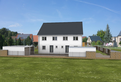 DH Janic Woffenbach Eingang_3D.png - Doppelhaushälfte mit 144,00 m² in Neumarkt in der Oberpfalz zum Kaufen