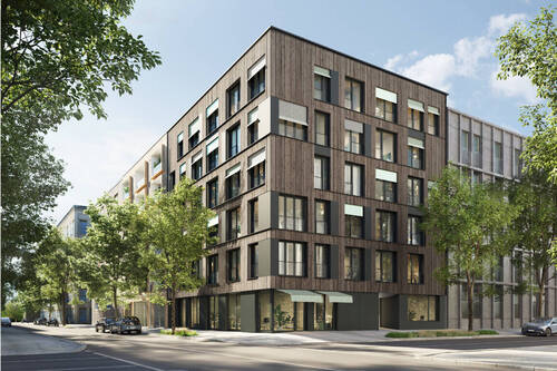 Fassade Neckarfuxx - 2-Zimmer-Neubau mit Balkon & Home Office in Heilbronn