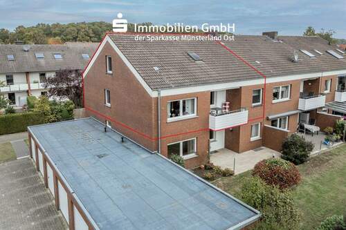 Rückansicht - 5 Zimmer Etagenwohnung in Oelde