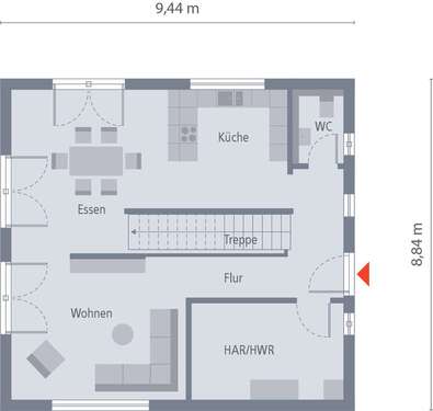 Otto's Beste 1_Design_10_EG - 5 Zimmer Mehrfamilienhaus, Wohnhaus zum Kaufen in Derschen