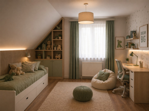 Kinderzimmer 1 - DG (virtually staged) - 