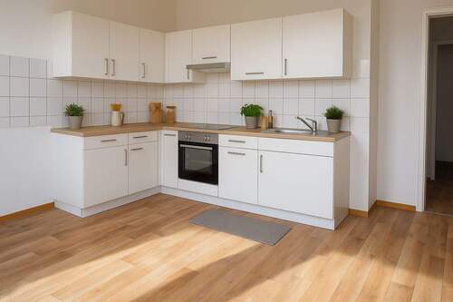 Küche (Einrichtung visualisiert) - Etagenwohnung mit 48,70 m&sup2; in Großengottern zur Miete