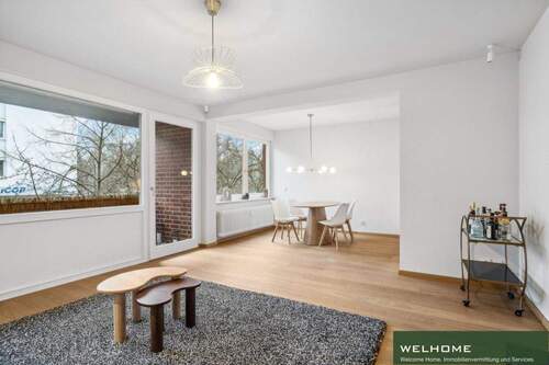 Wohn-Esszimmer - 3 Zimmer Etagenwohnung zur Miete in Frankfurt am Main