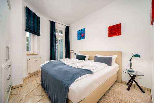 Das ruhige Schlafzimmer mit Blick auf die Ostsee - 