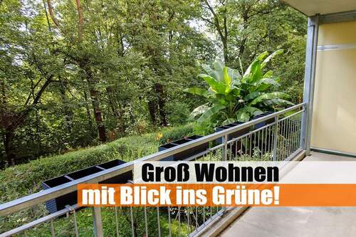 Groß Wohnen mit Blick ins Grüne! - Gemütliche 2 Zimmer mit geräumigen Wohnzimmer und Küche mit Fenster - direkt am Stadtpark mit Balkon!