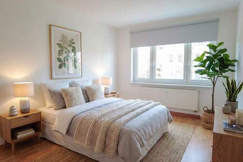 Schlafzimmer-(Einrichtung visualisiert) - 3 Zimmer Etagenwohnung in Chemnitz