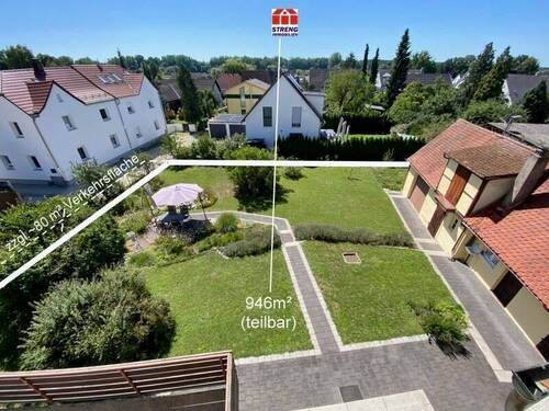 ex3a Garten von oben - Einfamilienhaus mit 180,00 m² in Rückersdorf zum Kaufen