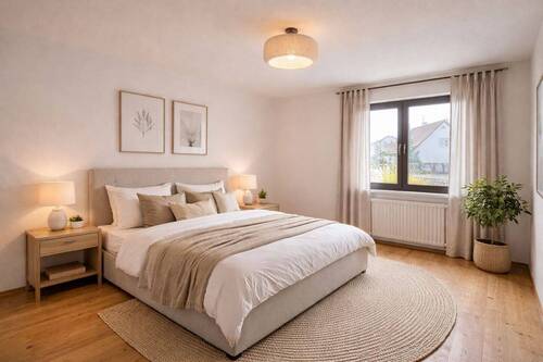 Beispielbild Schlafzimmer Erdgeschoss nach Sanierung - 