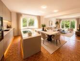Küche & Wohnzimmer möbliert - 