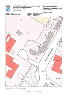 Lageplan Flur-Nummer 632/1 - 