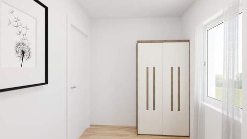 Visualisierung Whg 8 Windfang Garderobe - 